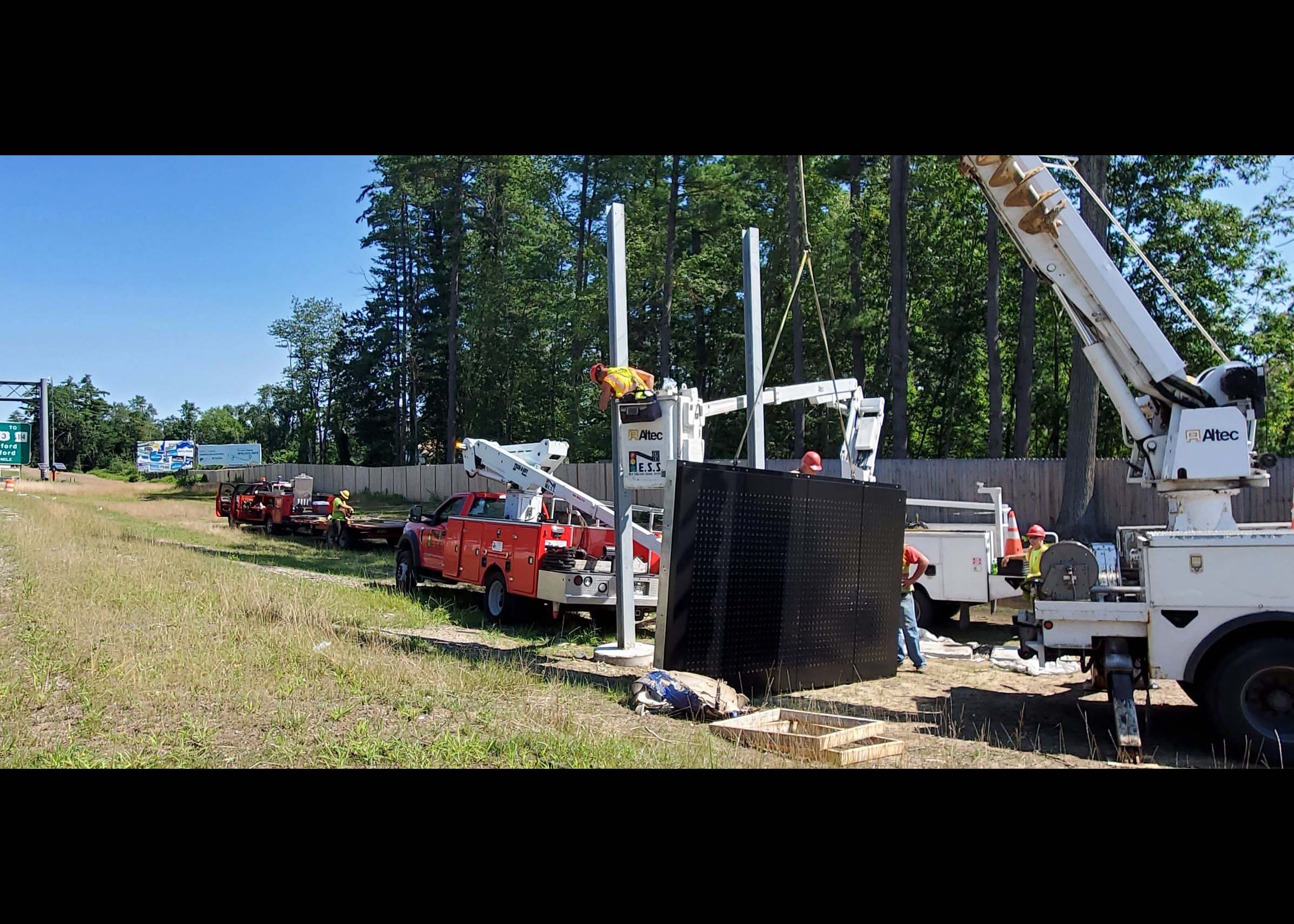 Mounting Equipment on NB ITS Tower – August 2023